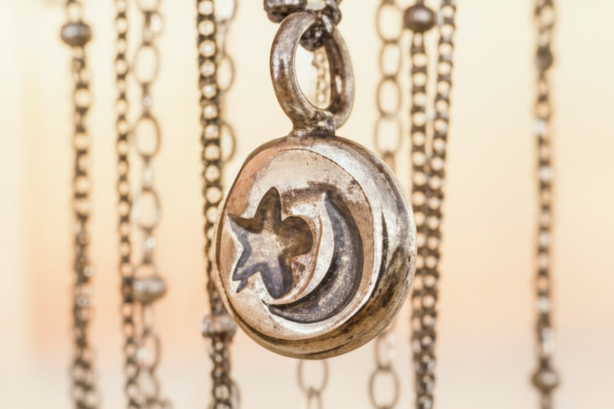 Salty Silver Pebble Pendant Necklace