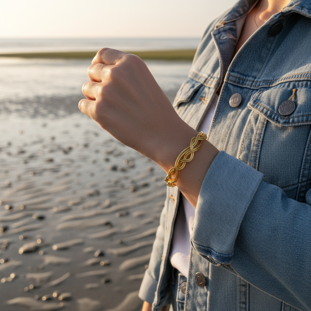 Tidal Weave Handwoven Bracelet | 14K Gold Fill