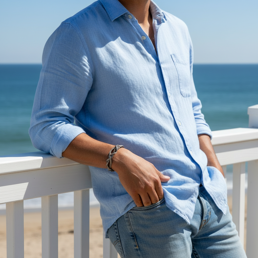 Tidal Weave Handwoven Bracelet | Sterling Silver