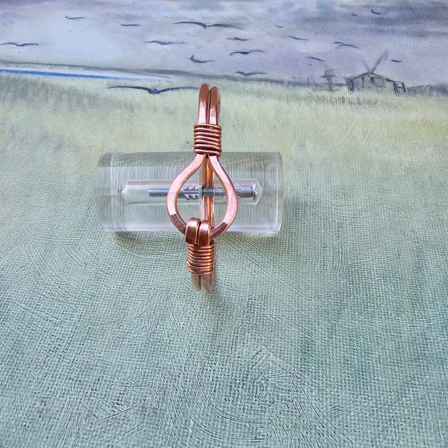 Cove Nautical Marine Hook Bracelet - Handcrafted Heavy Hammered Copper