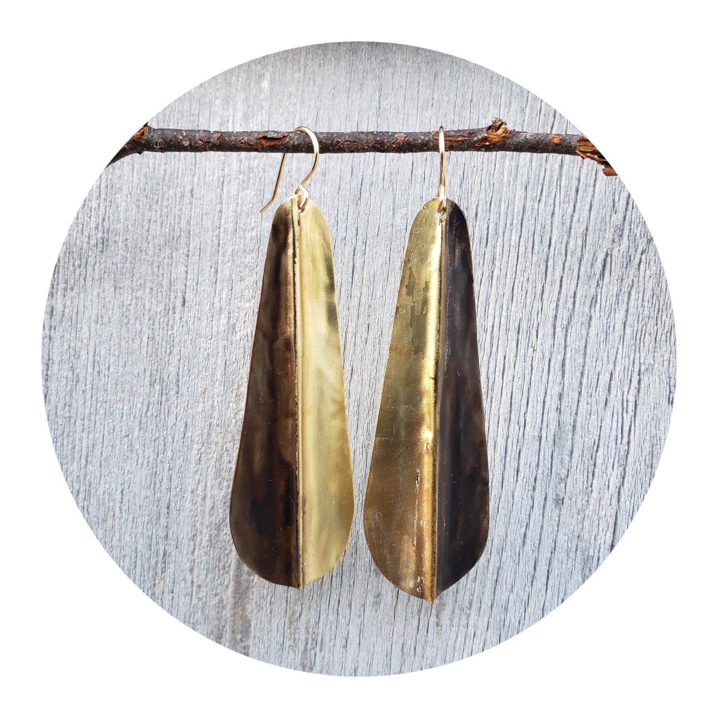 Ocean Treasure Green Patina Earring | Brass