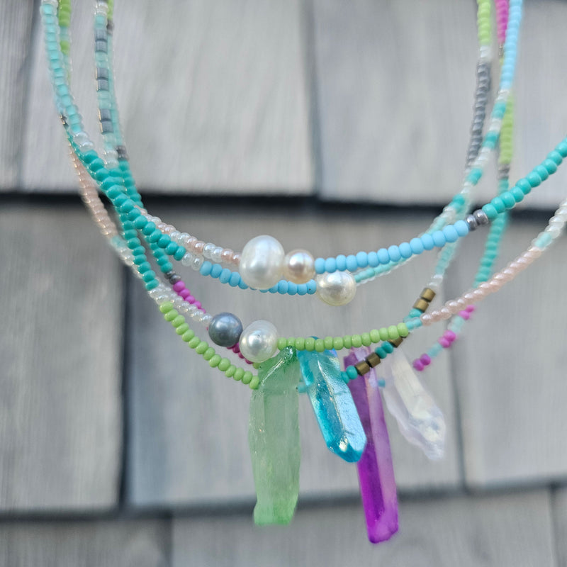Beaded Crystal Beach Necklaces