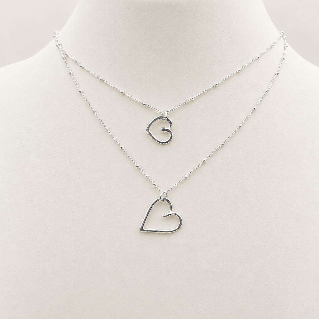 Sweetheart two-necklace studio display