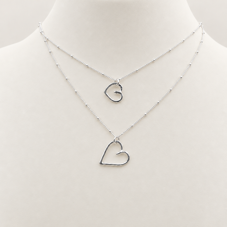 Sweetheart two-necklace studio display