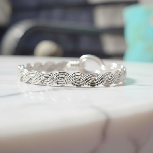 Goddess Braid Sterling Silver Bracelet
