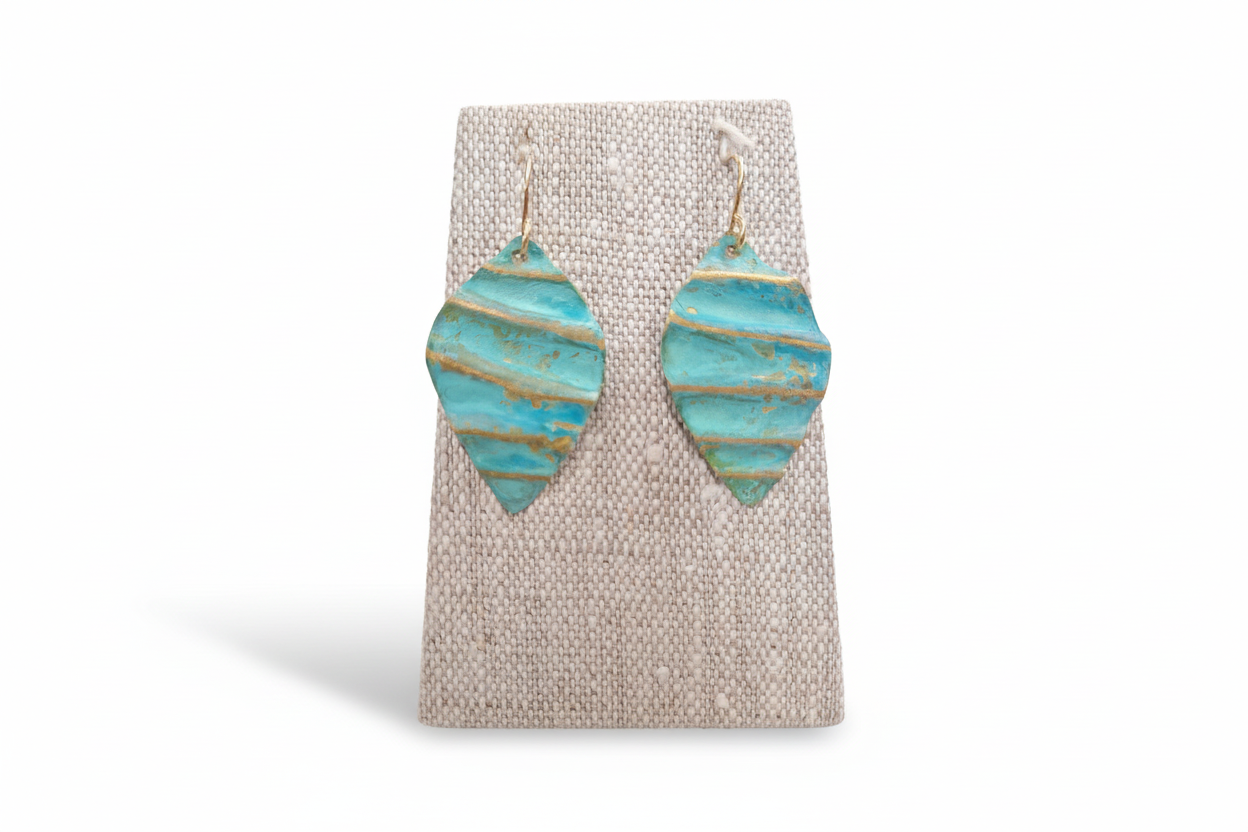 Ocean Treasure Patina Earrings | Copper