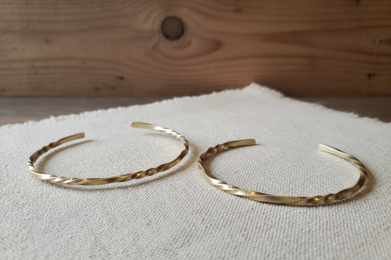 The Beach Grass Twist Cuff Bracelet
