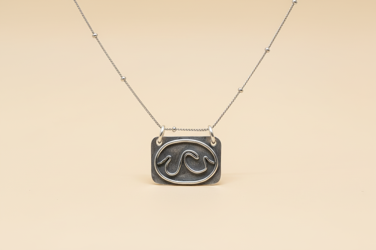 High Seas Crested Wave Sterling Silver Necklace