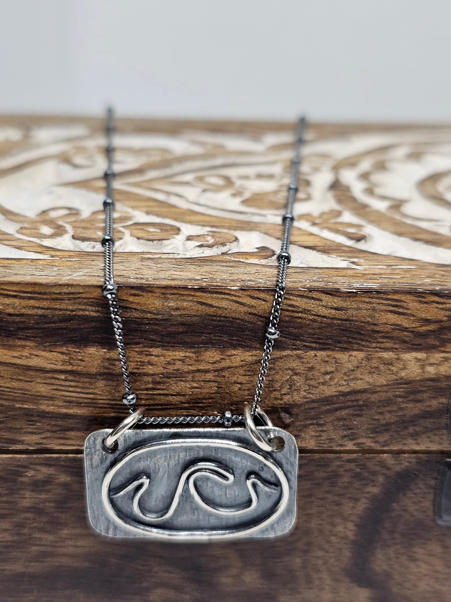High Seas Crested Wave Sterling Silver Necklace