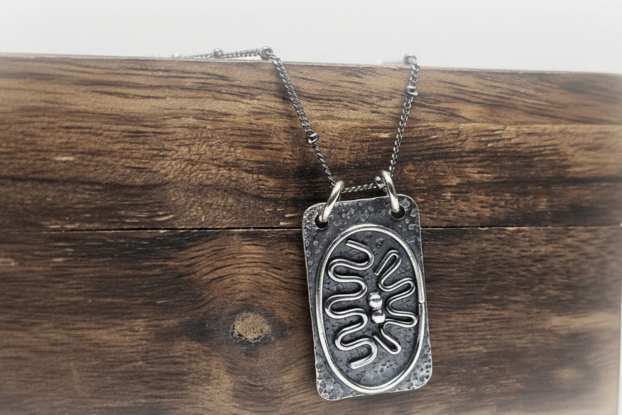 On a Cellular Level Sterling Silver Necklace
