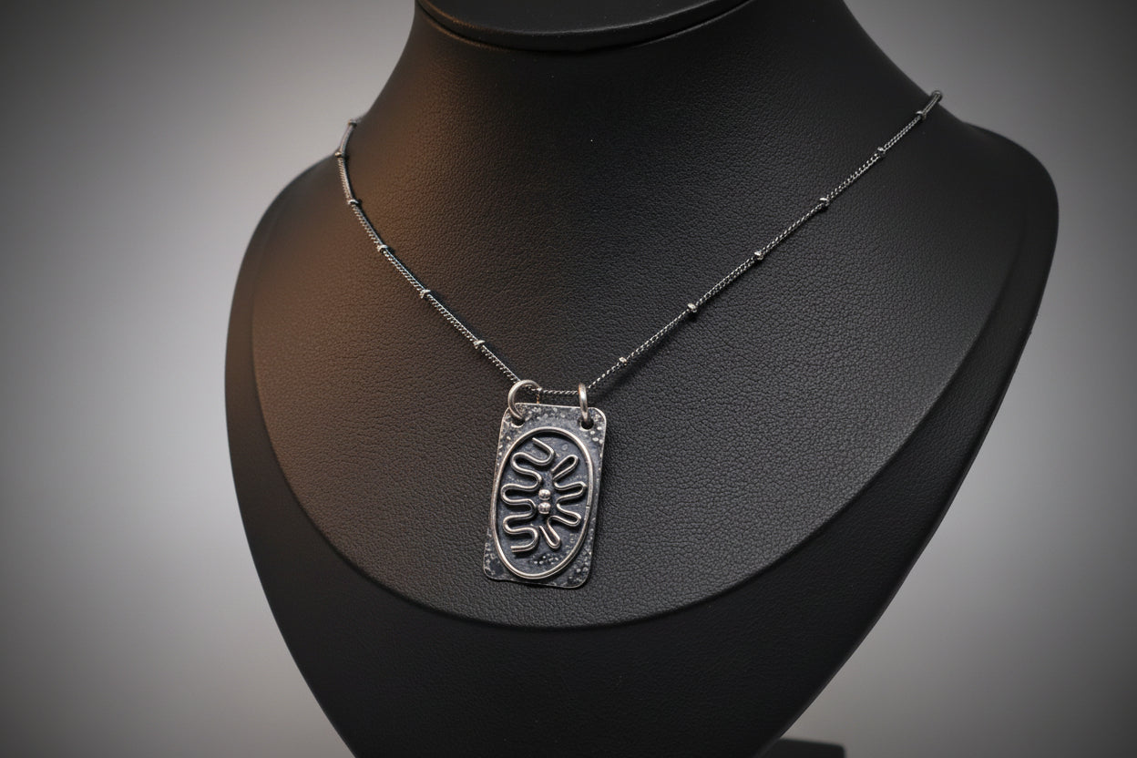 On a Cellular Level Sterling Silver Necklace