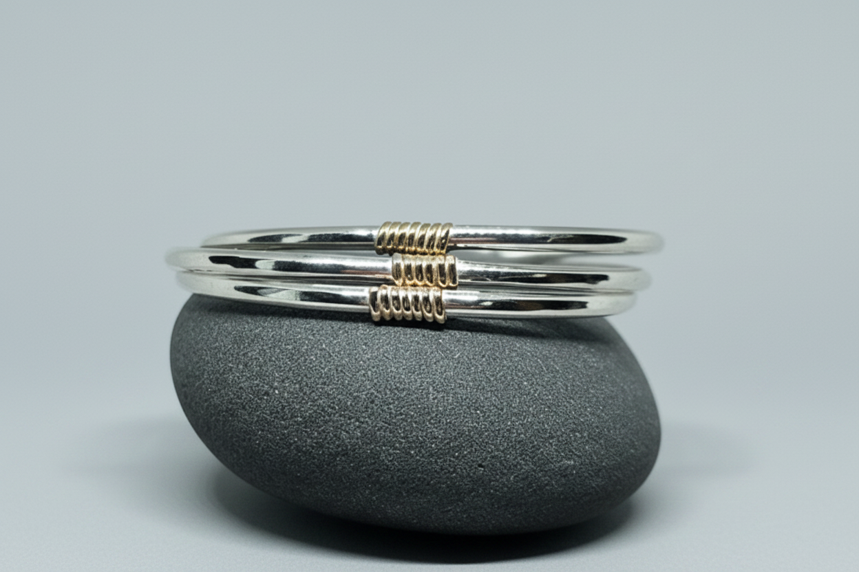Meridian Slim Line Cuff Sterling Silver | 14K Gold-Fill Bracelet