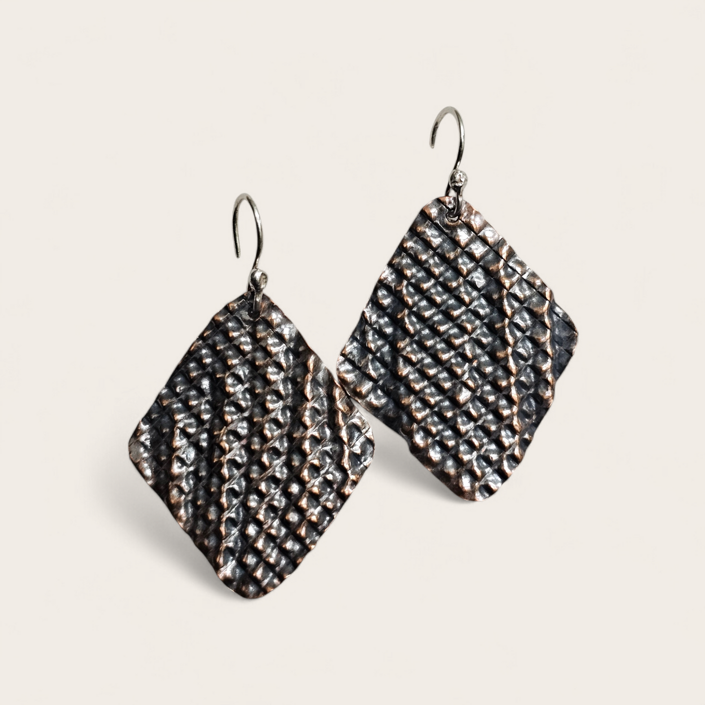 Riven Metals Copper Earrings