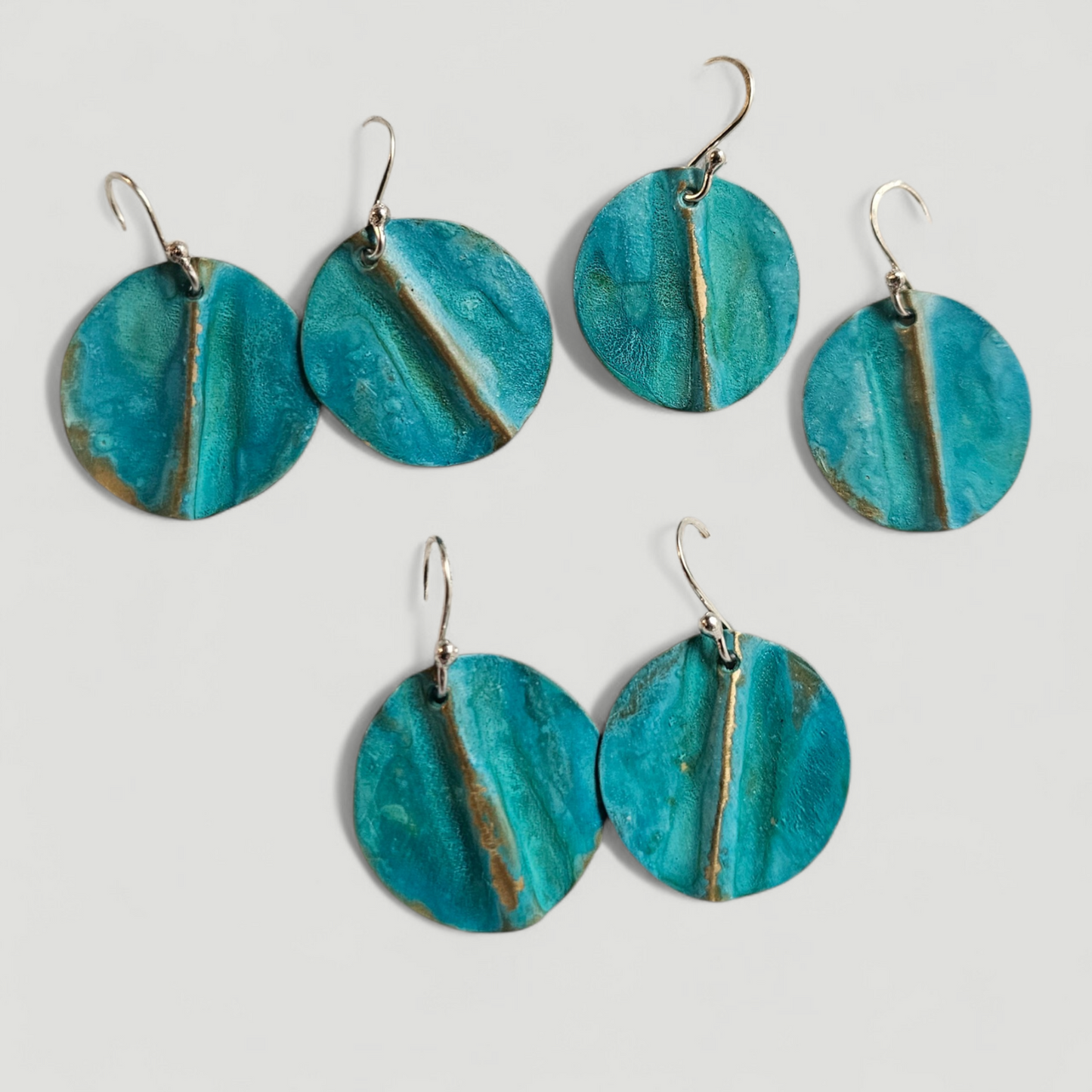 Equinox Patina Circle Earrings