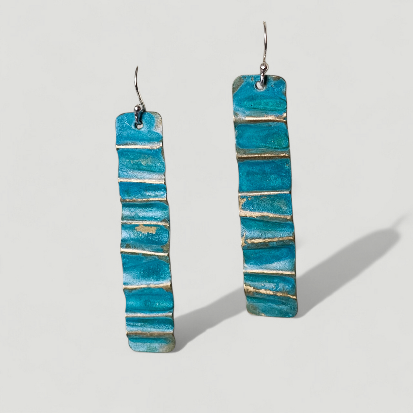 Ocean Treasure Patina Earrings | Brass