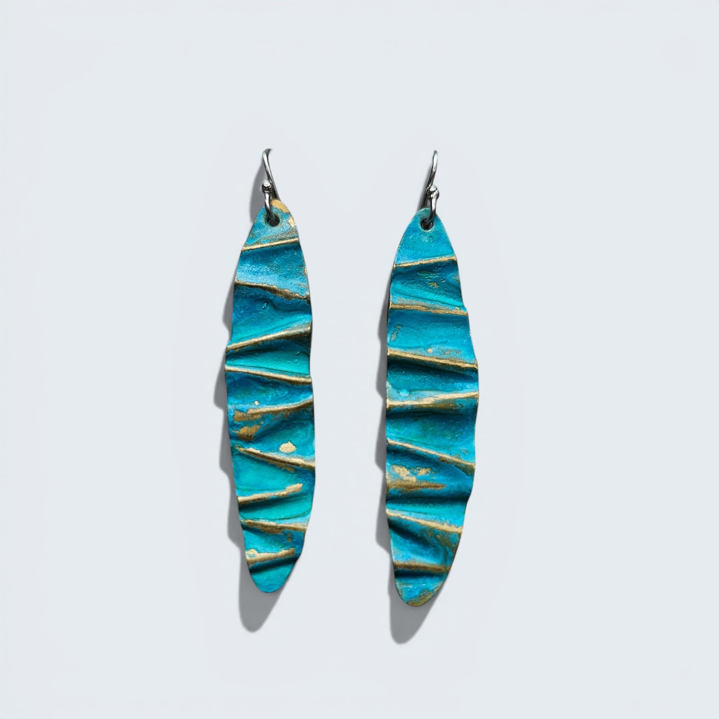 Ocean Treasure Patina Earrings | Brass