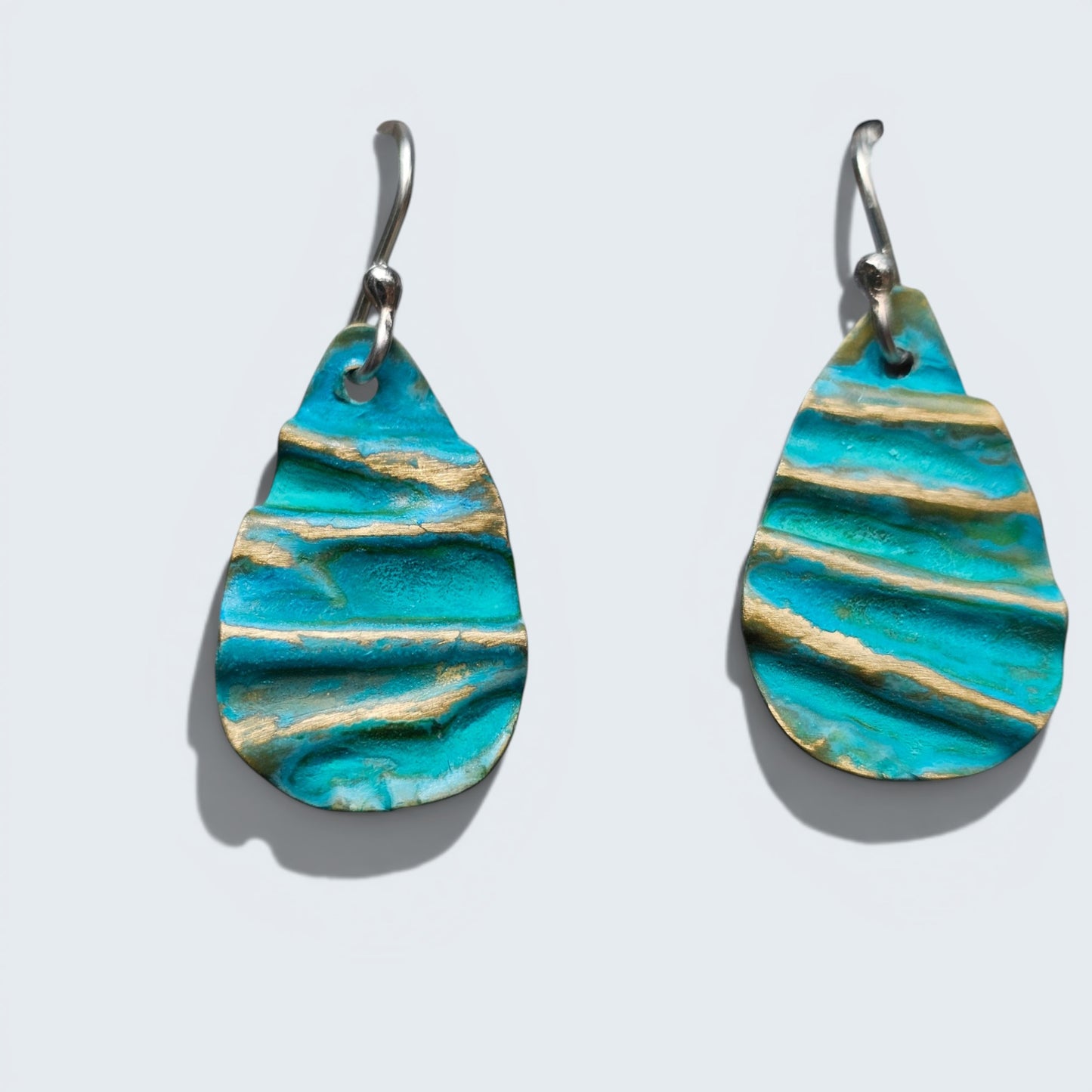 Ocean Treasure Patina Earrings | Brass