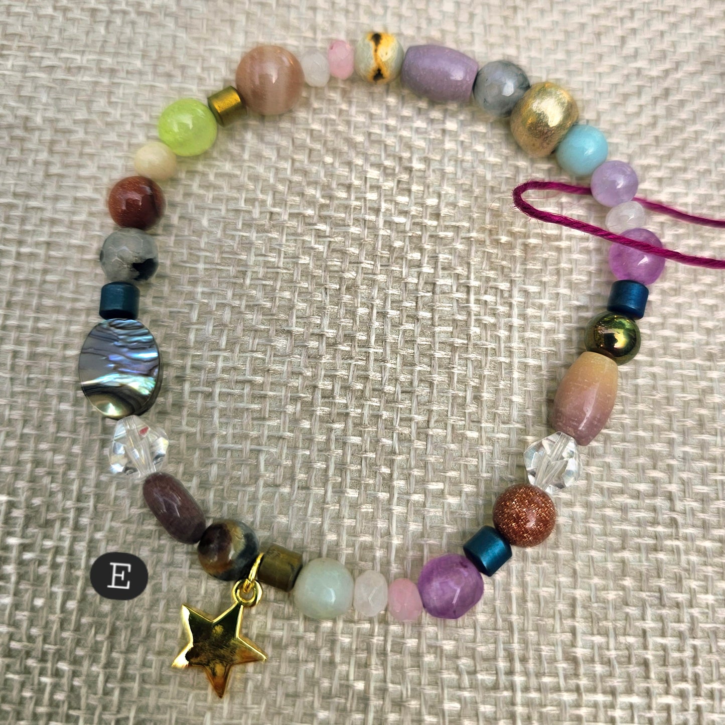 Kaleidoscope Gemstone Roll-on Charm Bracelet