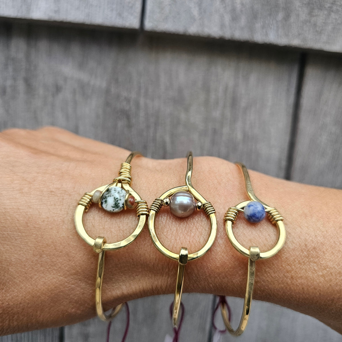 The Eclipse Brass Gemstone Bracelet