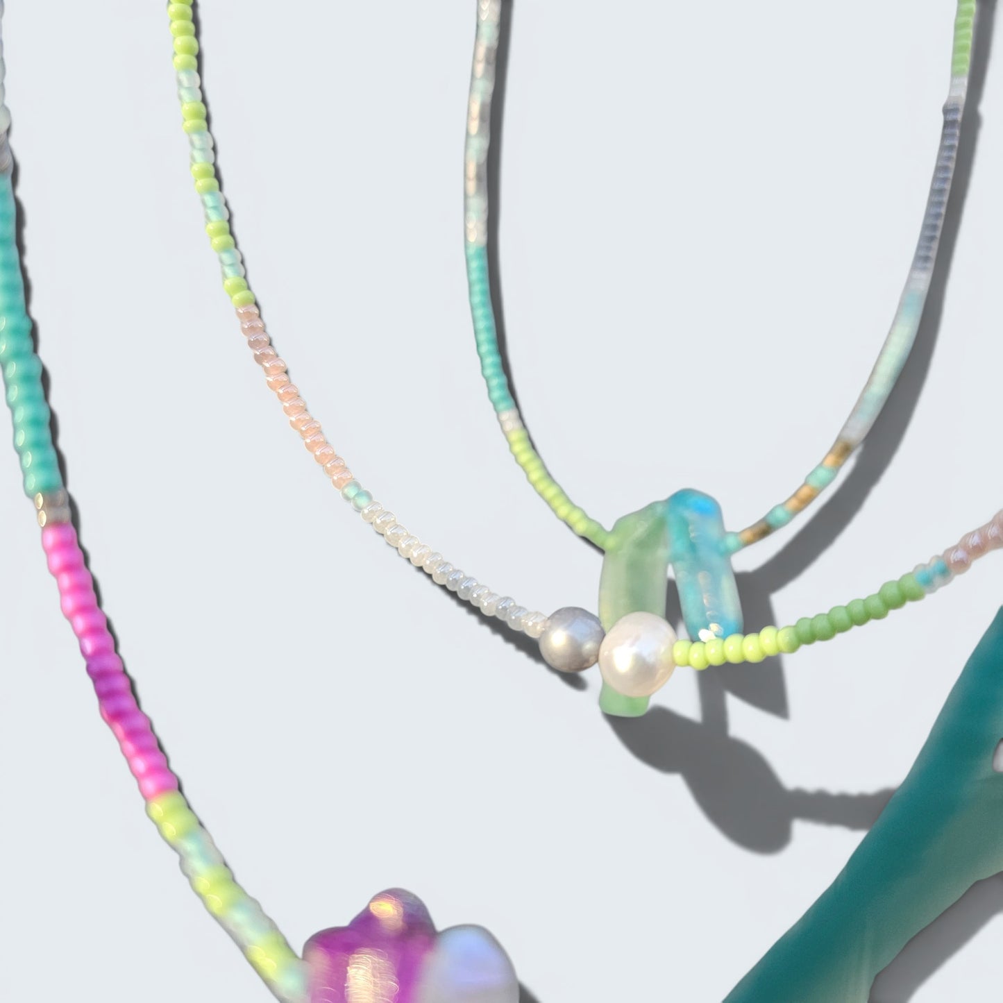 Beach Beauty Seed Bead Layering Necklace
