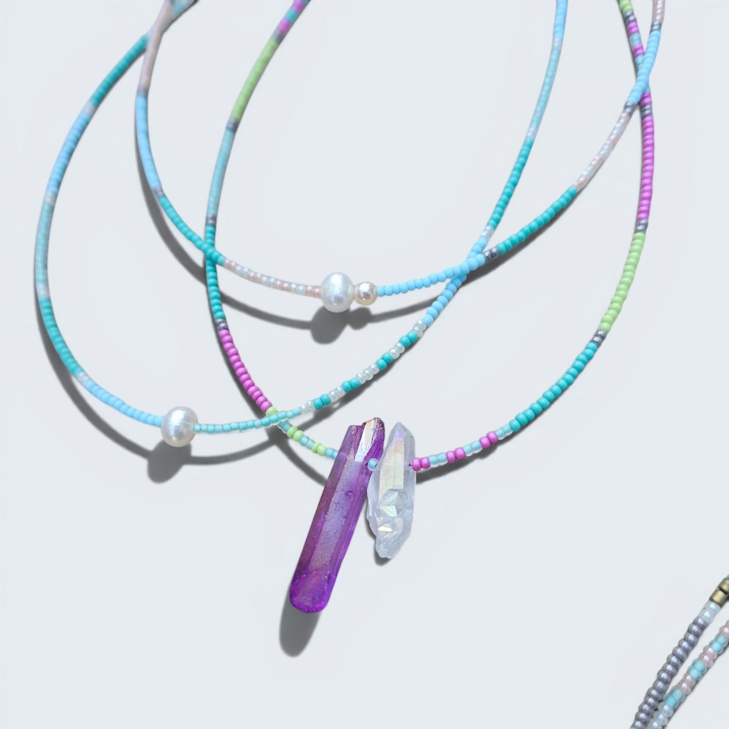 Beach Beauty Seed Bead Layering Necklace