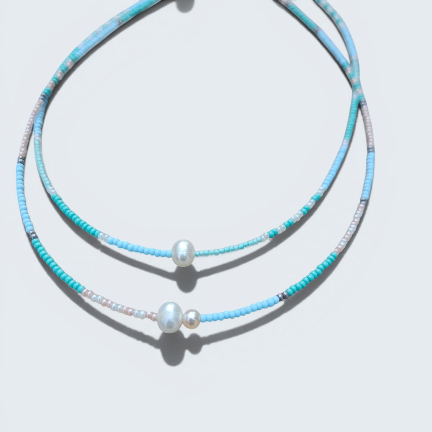 Beach Beauty Seed Bead Layering Necklace
