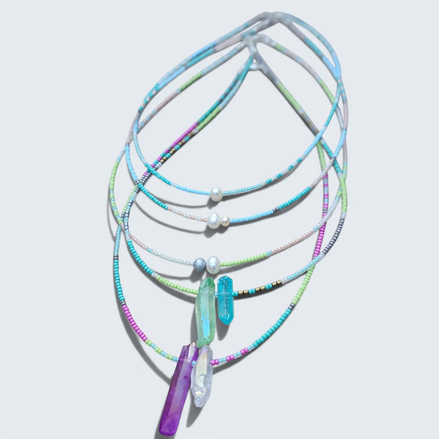 Beach Beauty Seed Bead Layering Necklace