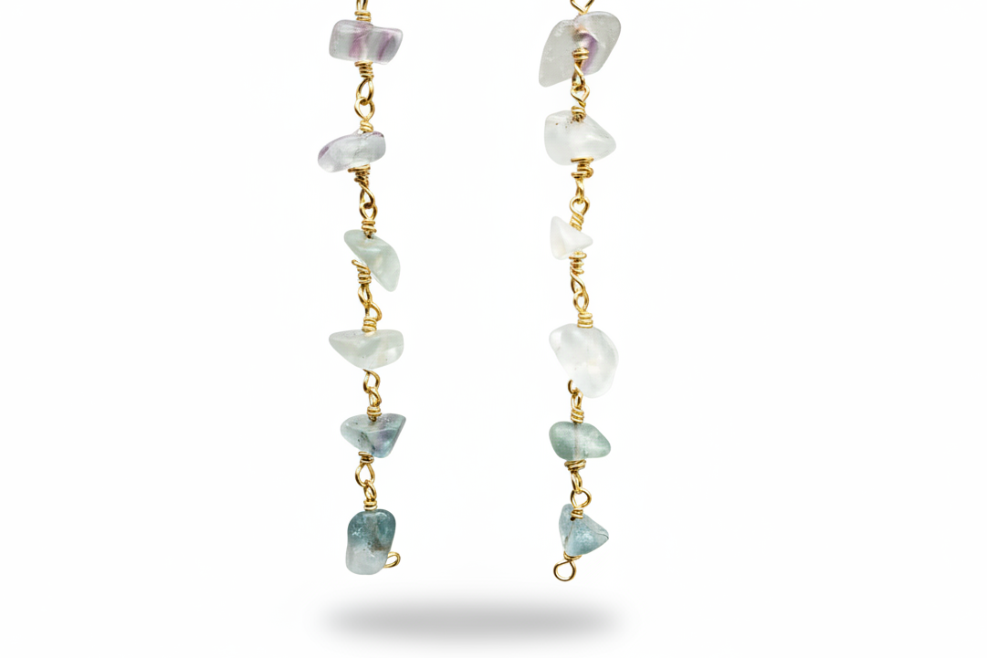 Aligned Clarity Fluorite Earring