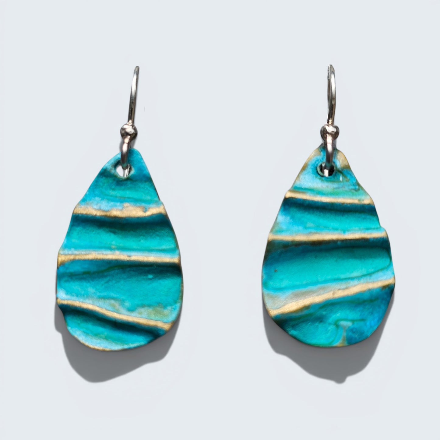 Ocean Treasure Patina Earrings | Brass