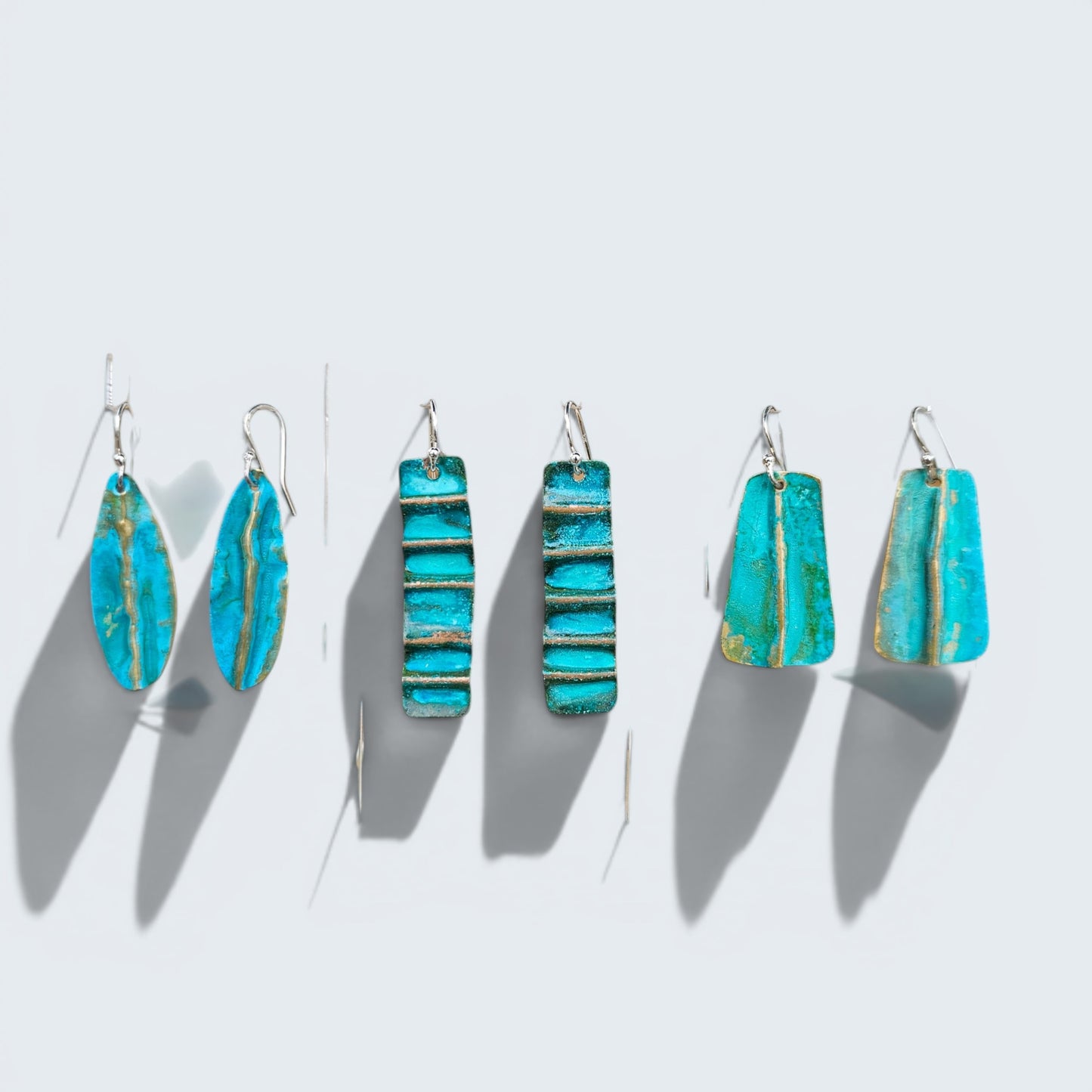 Ocean Treasure Patina Earrings | Brass
