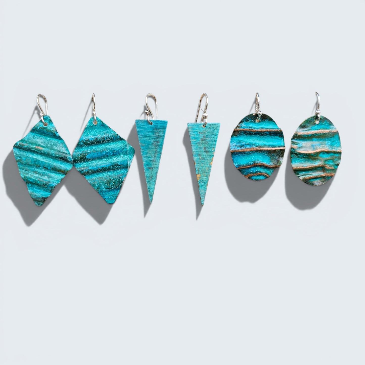 Ocean Treasure Patina Earrings | Brass