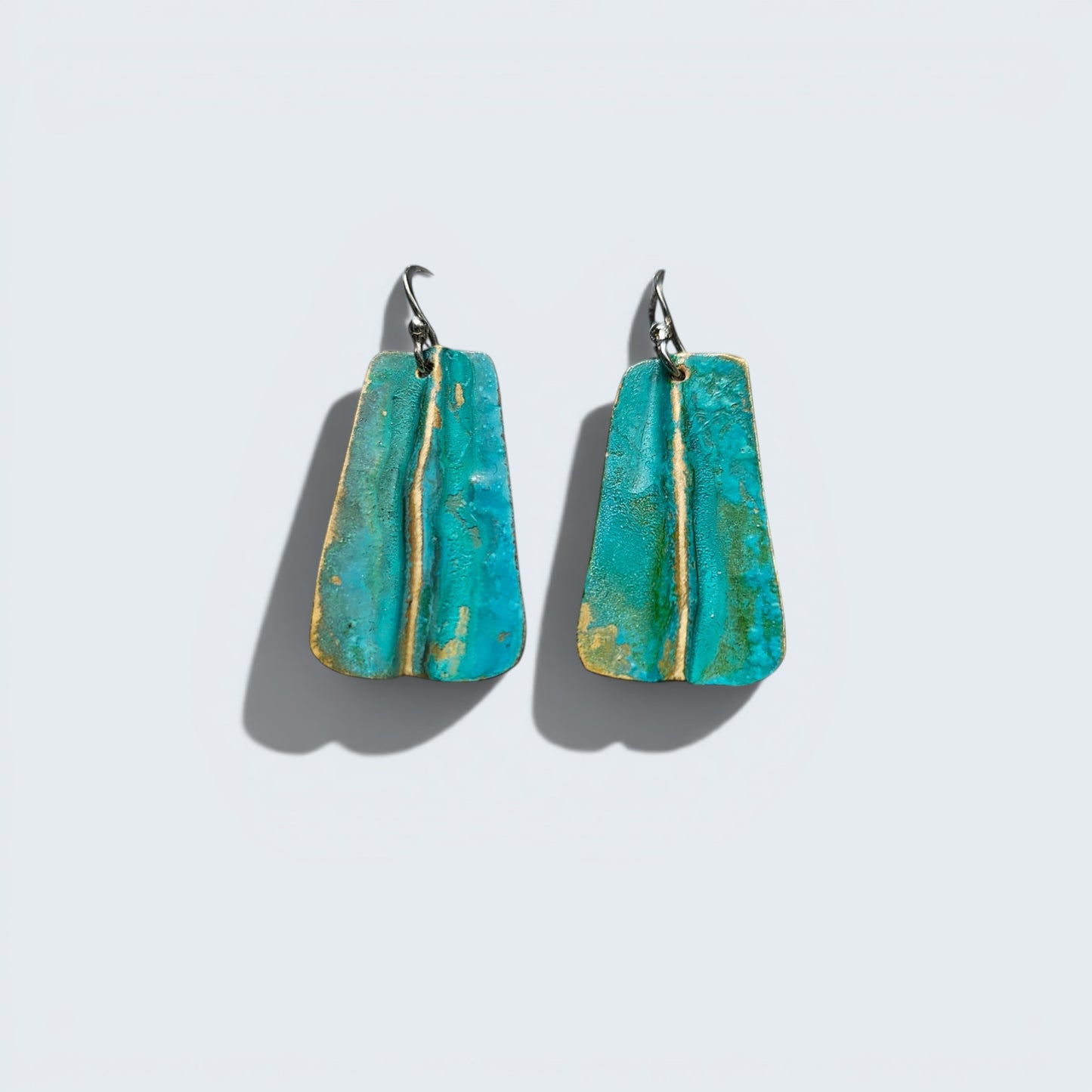 Ocean Treasure Patina Earrings | Brass