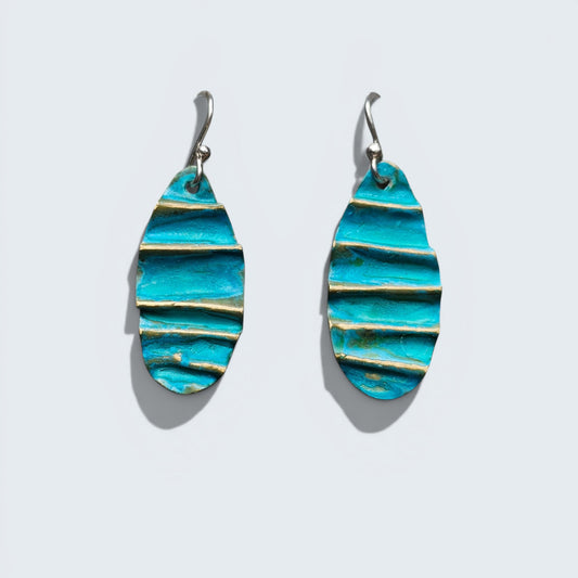Ocean Treasure Patina Small Teardrop Earring