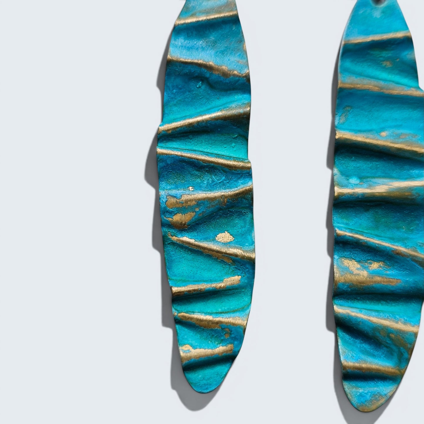Ocean Treasure Patina Earrings | Brass