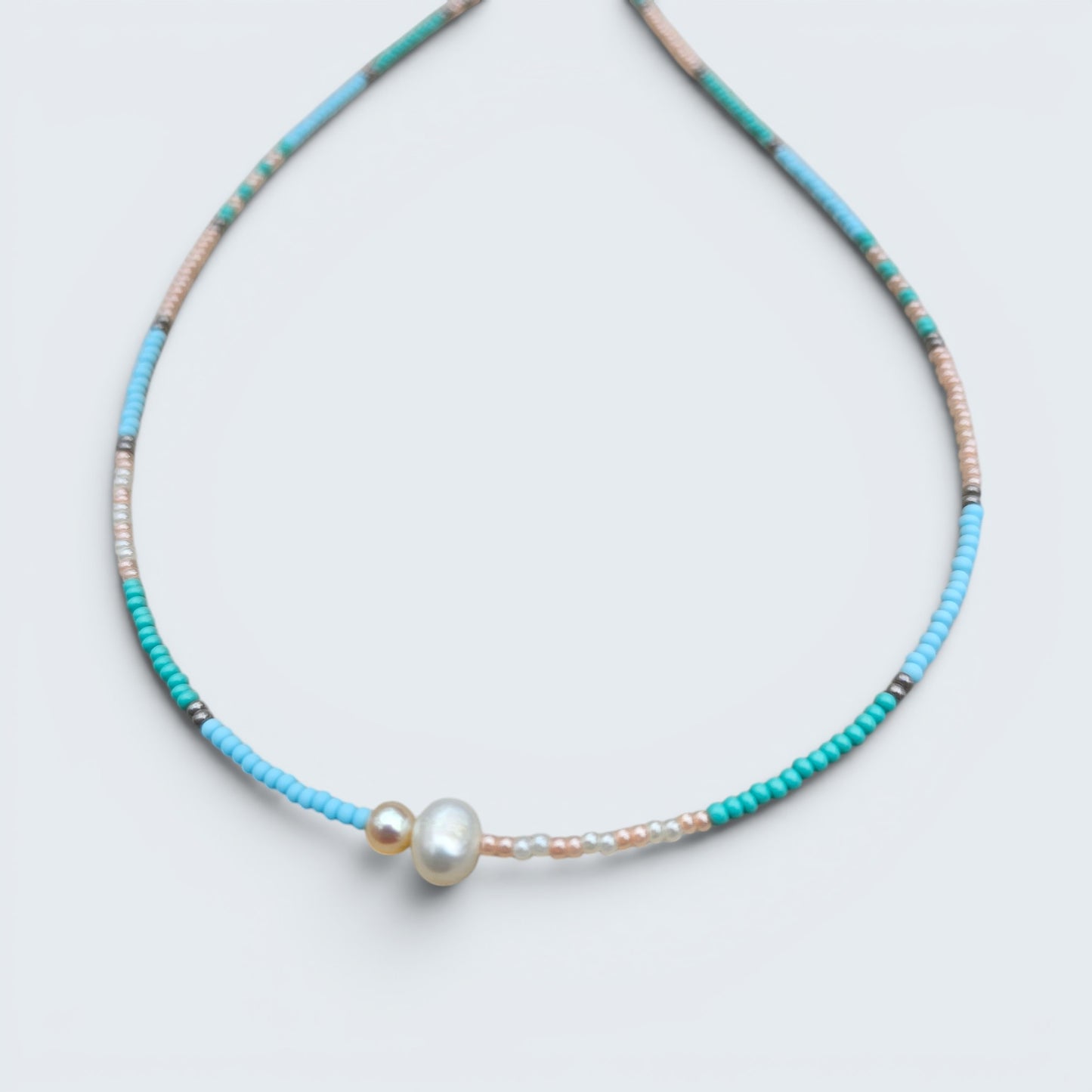 Beach Beauty Seed Bead Layering Necklace