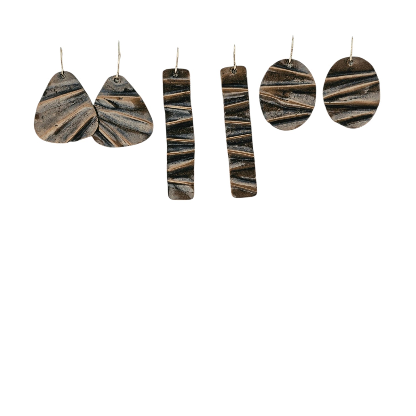 Tidal sands antique glossy patina earrings