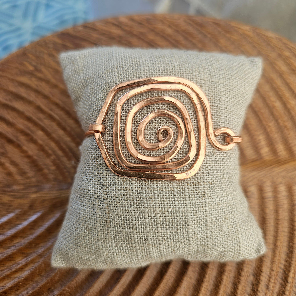 Spiral Copper Hook Latch Bracelet