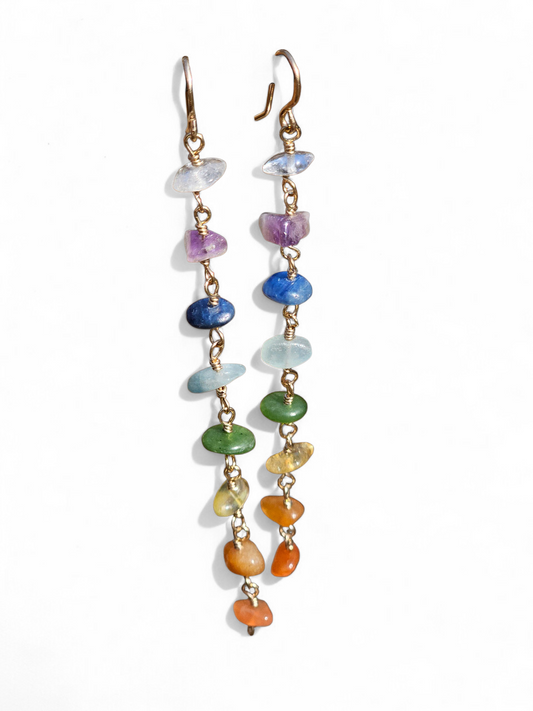 Aligned Chakra Rainbow Earrings