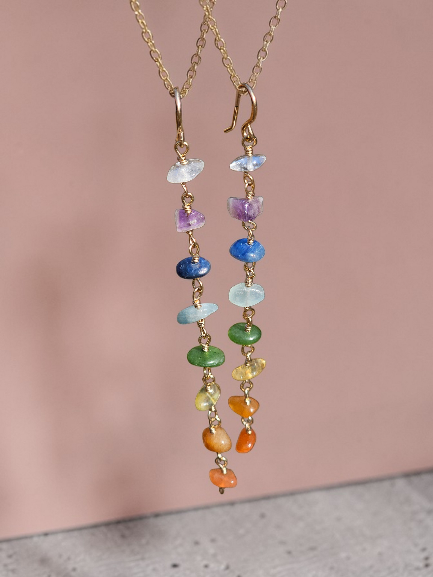 Aligned Chakra Rainbow Earrings