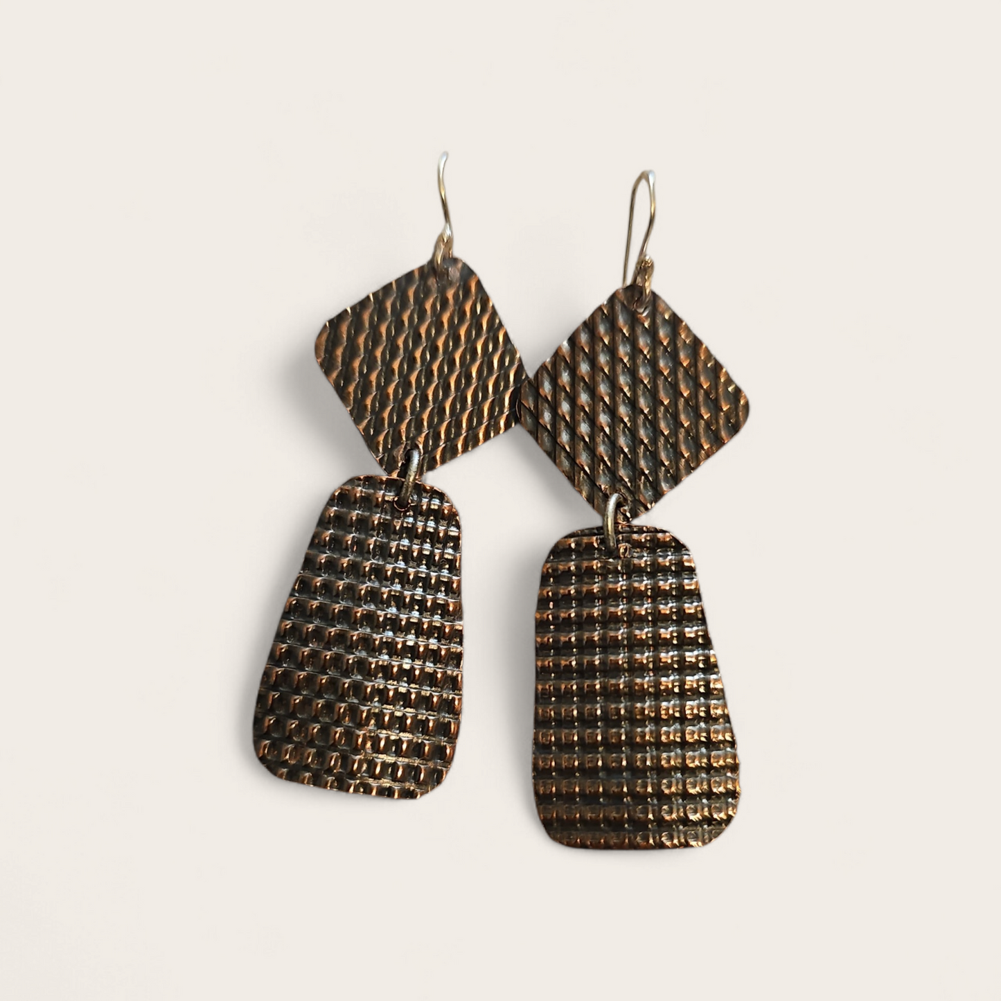 Riven Metals Copper Earrings