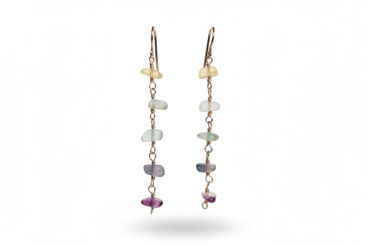 Aligned Clarity Fluorite Earring