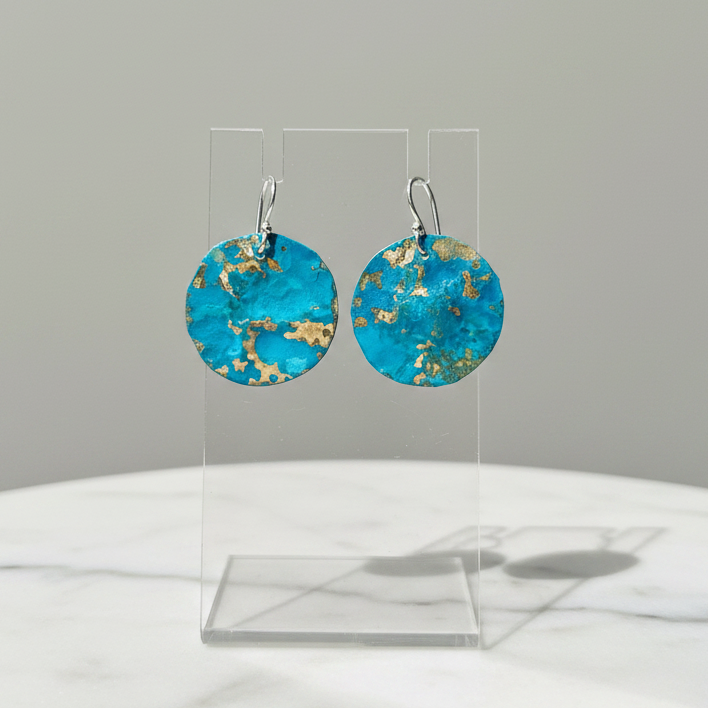 Tide Pool Patina Earrings