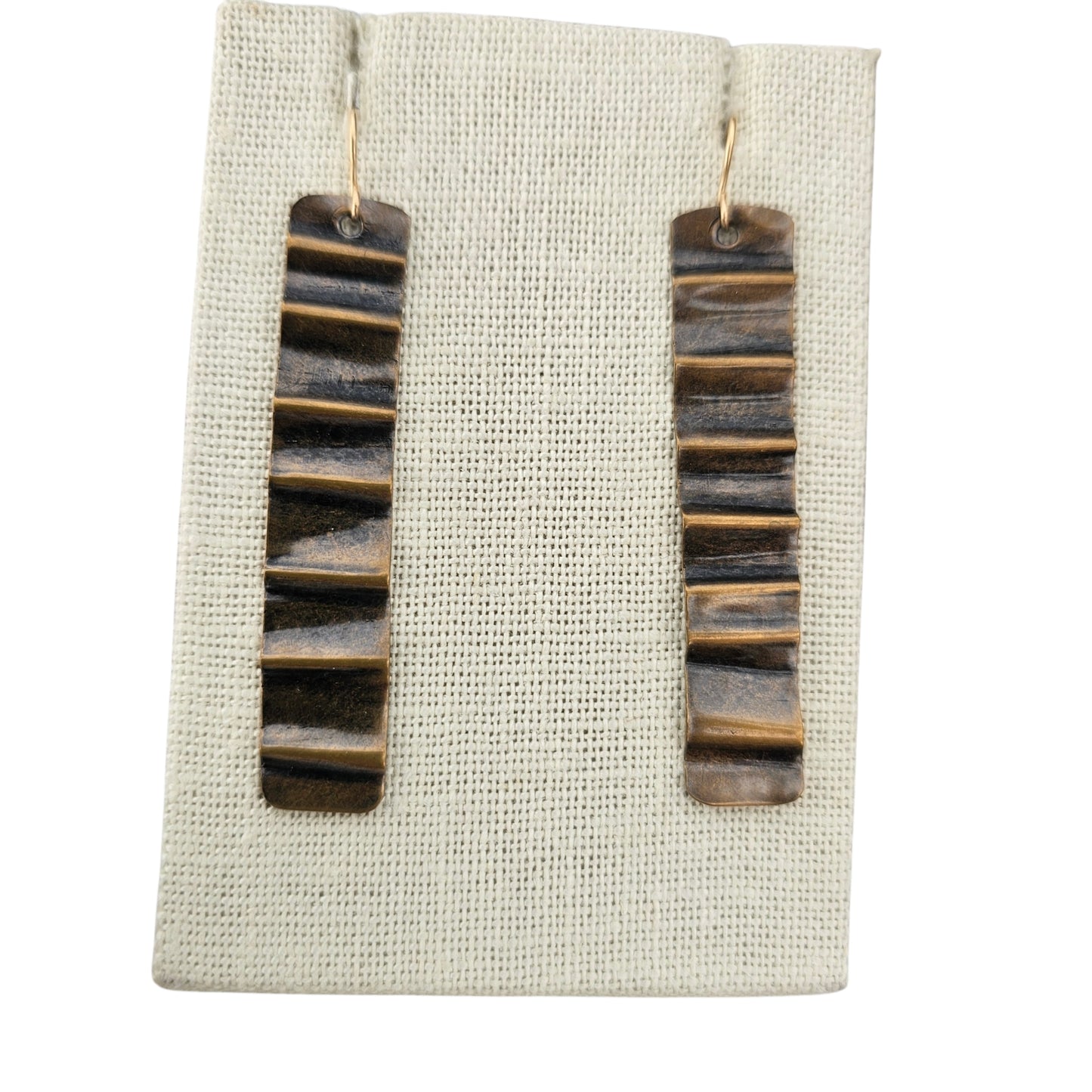 Tidal sands antique glossy patina earrings
