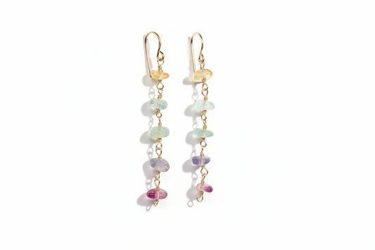 Aligned Clarity Fluorite Earring