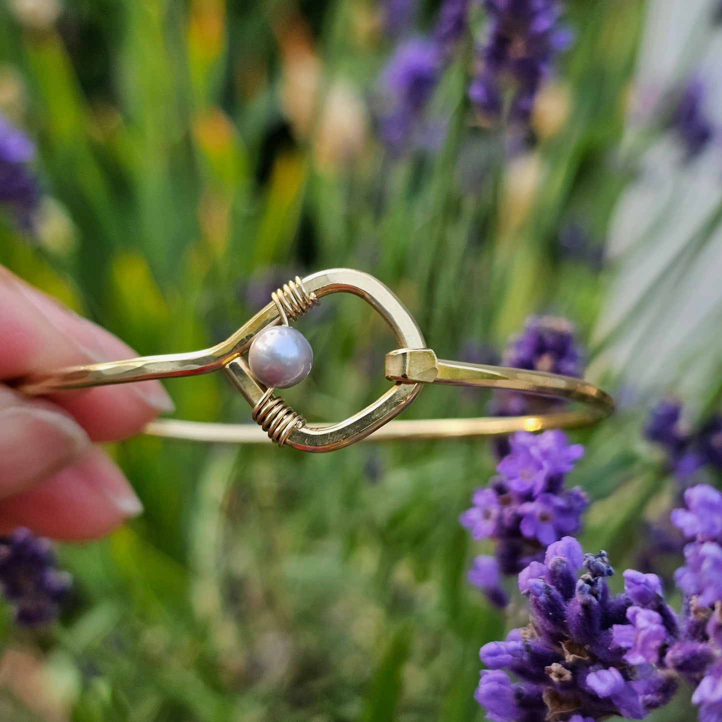 The Eclipse Gemstone Bangle Artisan Brass & Stone