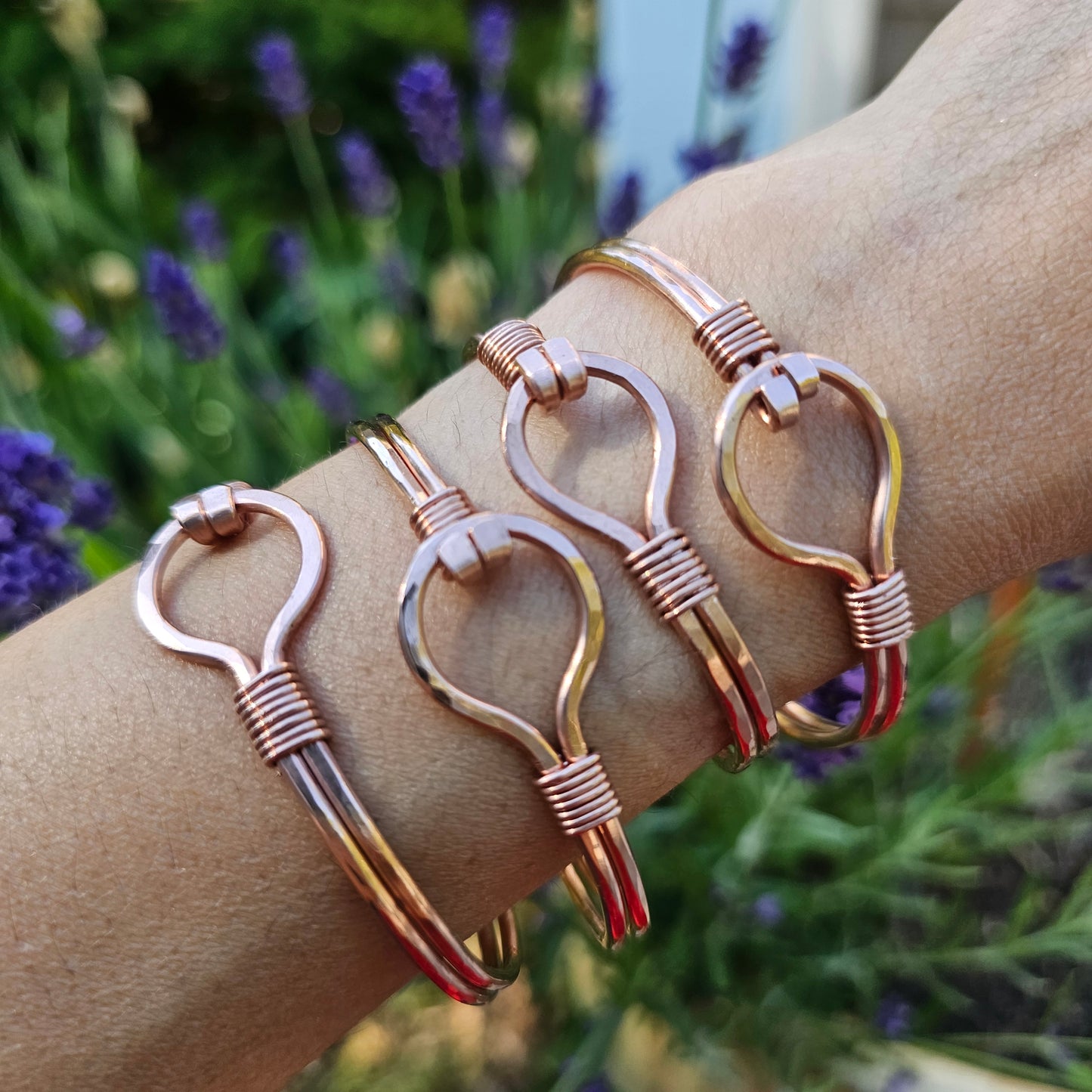 Cove Nautical Marine Hook Bracelet - Handcrafted Heavy Hammered Copper
