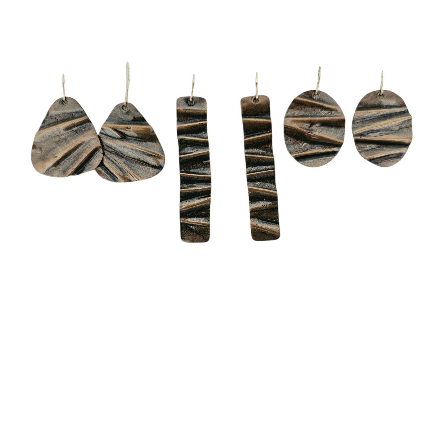 Tidal sands antique glossy patina earrings