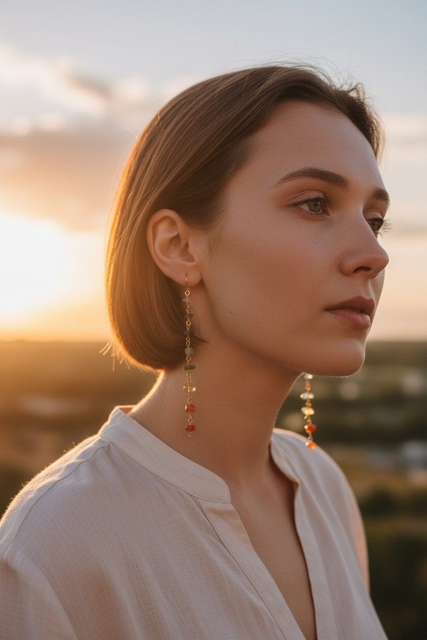 Aligned Chakra Rainbow Earrings