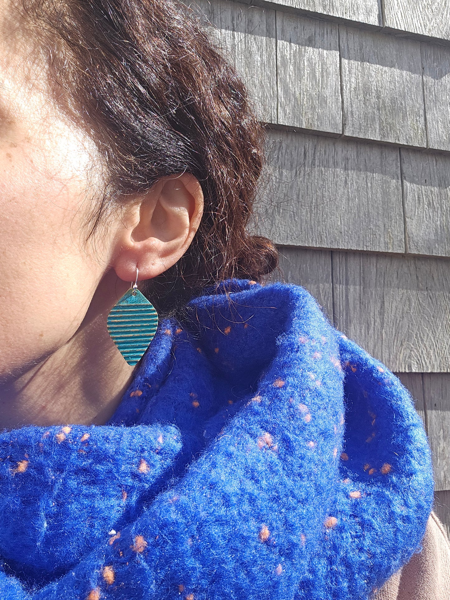 Marine Linea Patina Earrings