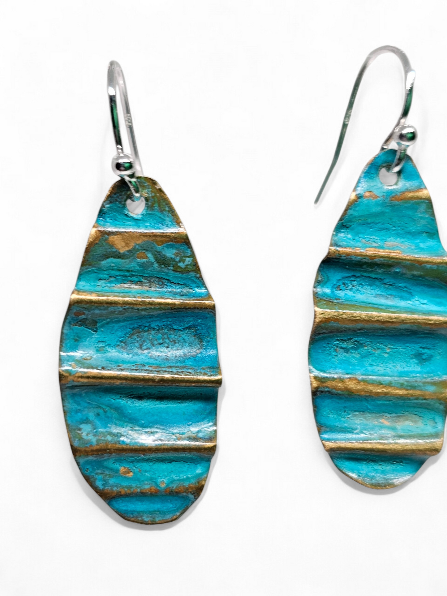 Ocean Treasure Patina Teardrop Earring